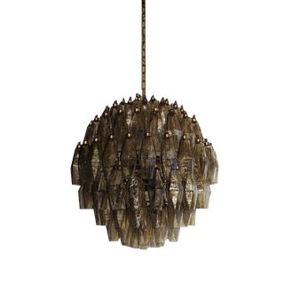 Vintage Spherical Murano Poliedri Candelier For Sale