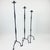 2020s Hand Forged Iron Candelabra Set of 3 (97-117cm) Antique Copper Finish Classic Spindle Node Floor Set For Sale - Image 5 of 6