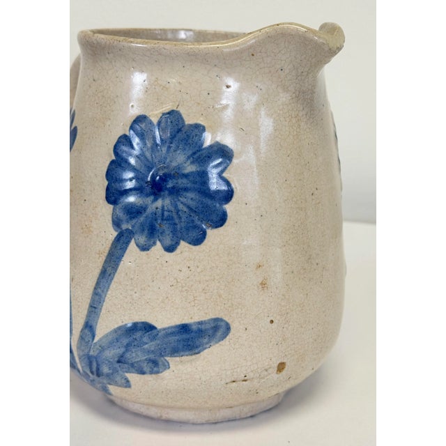 Antique McCoy Dandy Line Blue Daisy Design Stoneware For Sale - Image 12 of 13