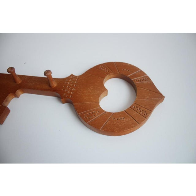 1960s Vintage Wooden Wall Hanger, 1960s For Sale - Image 5 of 9