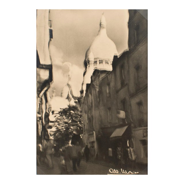 Montmartre, Paris - Black and White Original Photograph Postcard For Sale