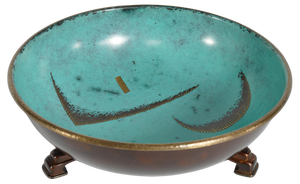 Art Deco Dinanderie Ikora Bowl by WMF, Germany, 1930s
