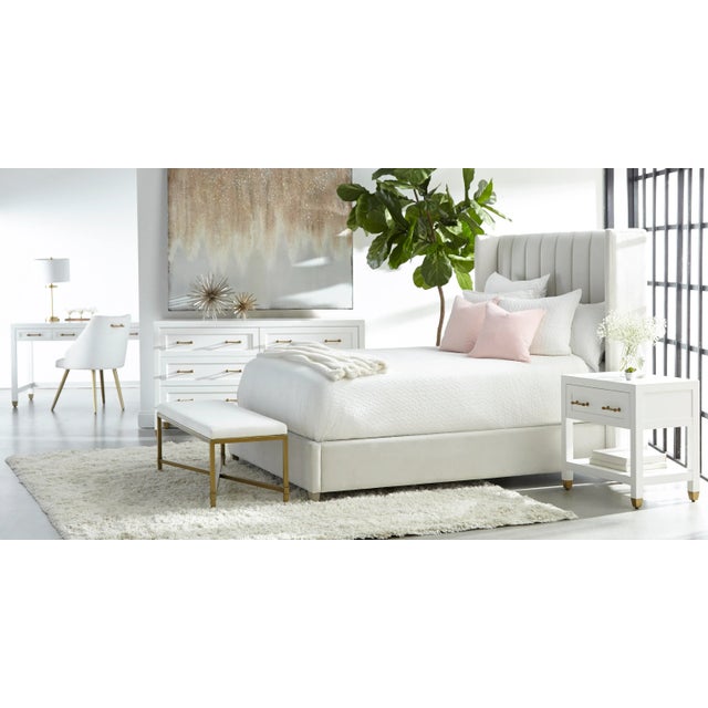 Contemporary Stella White Lacquered Wood 6-Drawer Double Dresser For Sale - Image 3 of 8