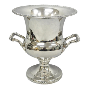 Mid 20th Century English Regency Silver Plated Trophy Cup Urn Champagne Chiller Ice Bucket