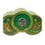 1990s Oriental Bright Green Flower Bird Graphic Circles Shape Container Box For Sale - Image 5 of 9