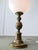 Brown Vintage Italian Brass and Opaline Table Lamp, 1970s For Sale - Image 8 of 11