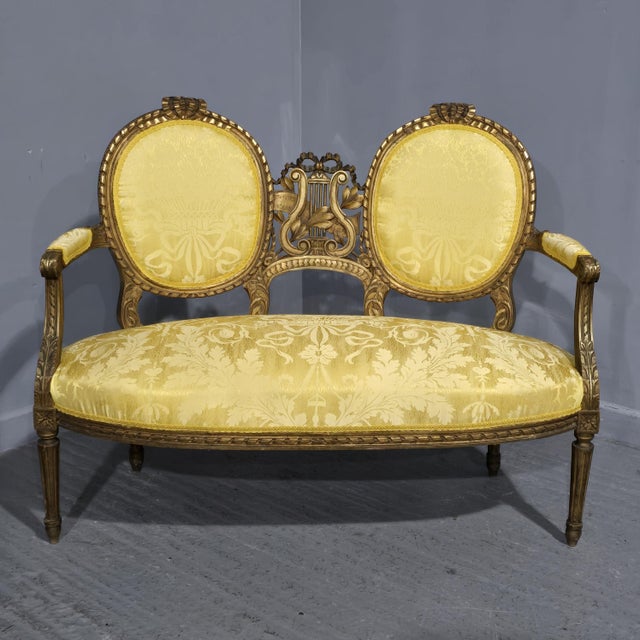 French Gilt Two-Seat Sofa, 1880s For Sale - Image 16 of 16