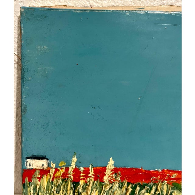 Textile Jean Helleu, French Semi Abstract Expressionist Color Field Impasto Oil Painting Jean Helleu, c.1950's For Sale - Image 7 of 12