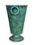 This metal vase features a rich Verdigris finish, giving it an aged, antique charm reminiscent of classical European...