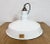 Industrial White Enamel Factory Pendant Lamp from Quadrangle Mfg. Co., 1960s For Sale - Image 13 of 18
