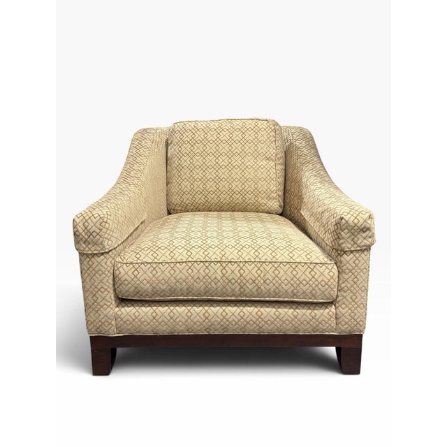 A beautifully sculptural and exceptionally comfortable lounge chair from Laura Kirar’s Neue Collection for Baker...