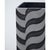 A sculptural modernist tall vase by artist Lorenzo Burchiellaro. Textured cast aluminum with wave pattern detail.