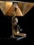Late 20th Century Art Deco Bronze Statue Lamp With Gold-Tone Shade For Sale - Image 12 of 12