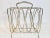 Metal Mid Century Modern Brass Magazine Rack For Sale - Image 7 of 8