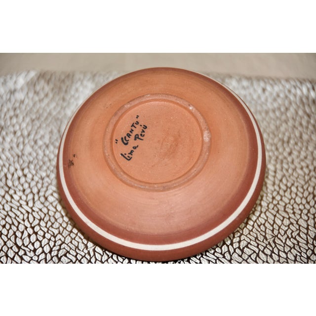 Vintage Hand Crafted Ccantu Red Clay / Barro Rojo Seed Pot Peruvian Primitive Pottery For Sale In Palm Springs - Image 6 of 6