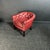 Red Red Leather Button Back Armchair, 1985 For Sale - Image 8 of 8
