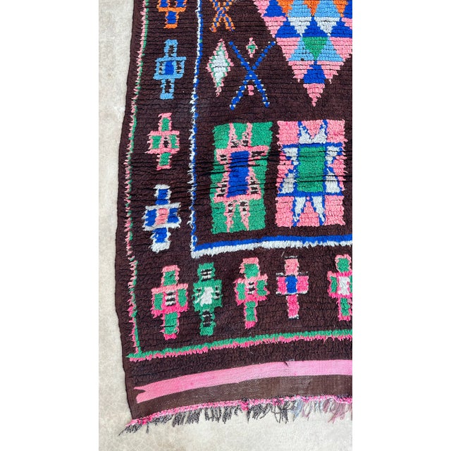 Textile Moroccan Vintage Boujad Rug - 4'0" X 9'6" Ft For Sale - Image 7 of 11
