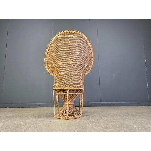 Vintage Wicker Peacock Chair, 1970s For Sale - Image 15 of 15