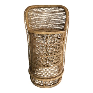 Counter Height Bohemian Rattan Counter Stool For Sale