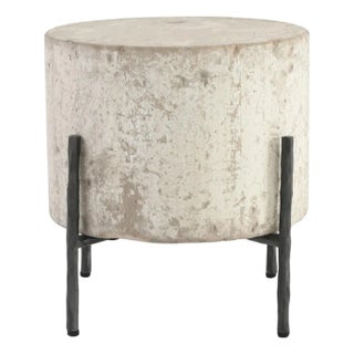 Tuscan Cream Round Side Table 15" For Sale