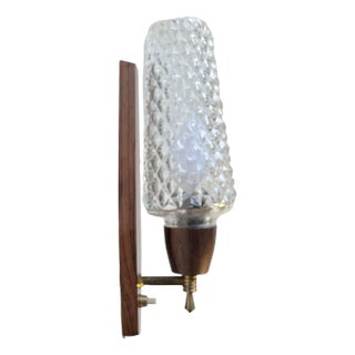 Danish Modern Rosewood & Glass Wall Sconce by Svend Mejlstrøm, 1960s For Sale