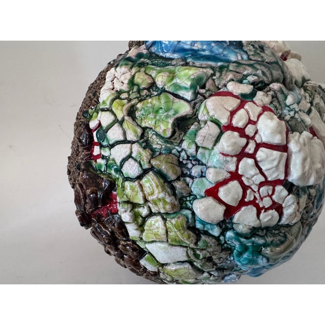 Japanese Hybrid Oribe & Karatstu Jar by Kodai Ujiie, Japanese (B. 1990 - ) For Sale - Image 3 of 6