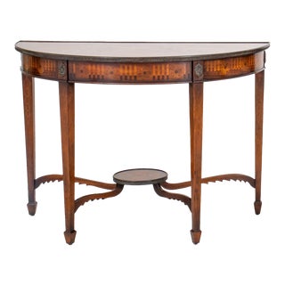 George III Style Demilune Table For Sale