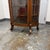 Victorian Quarter-Sawn Tiger Oak Curved Glass Curio, Antique For Sale - Image 11 of 12
