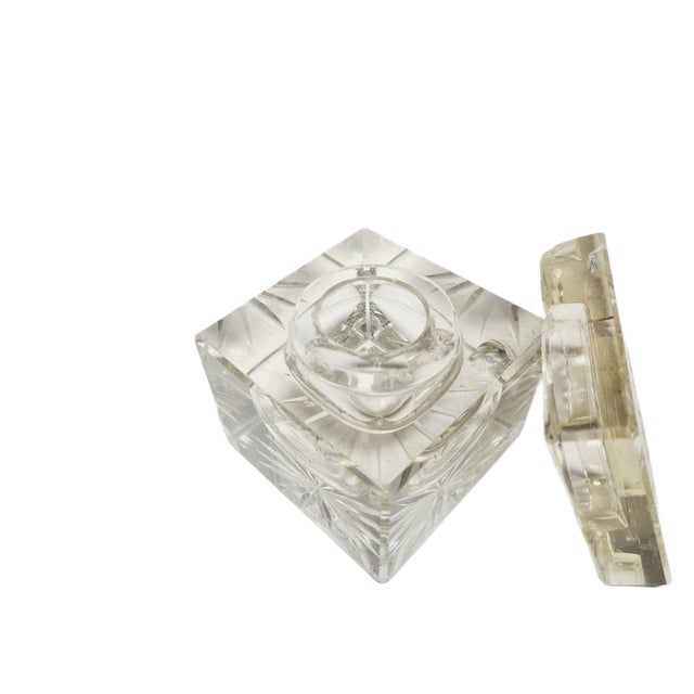 Bidermeier Style Crystal Inkwell, Germany, 1890s For Sale - Image 4 of 12