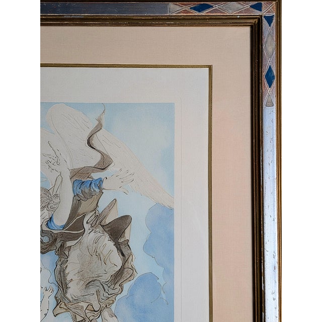 Salvador Dali, The Archangel Raphael, Hand-Signed Aquatint and Relief on Paper, 1980s For Sale - Image 3 of 18