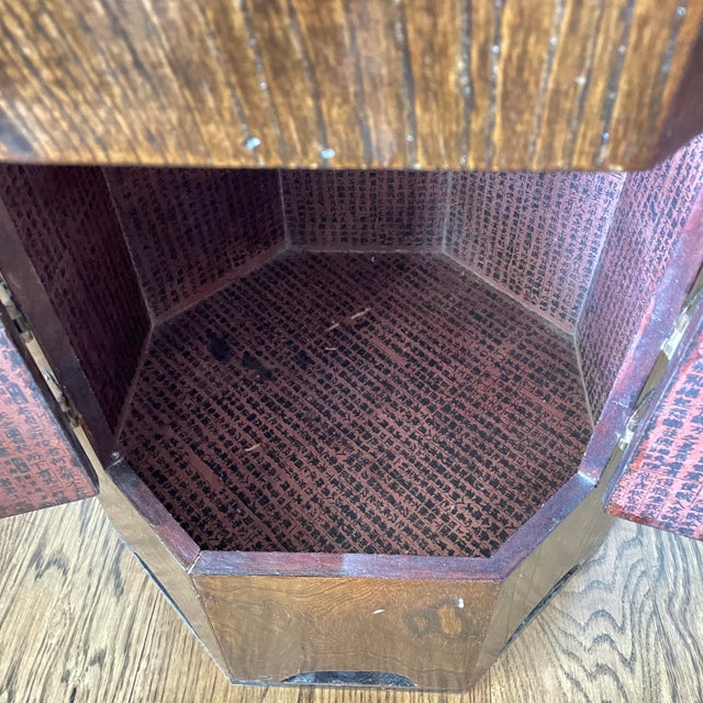 Vintage Octagon Korean Hat Box Table Chairish