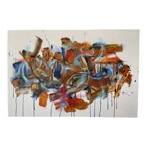 "Tantrum #10" Contemporary Original Abstract Mixed-Media Painting by Kymm Swank