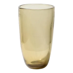 Modernist Smoked Amber Hand-Blown Murano Glass Vase