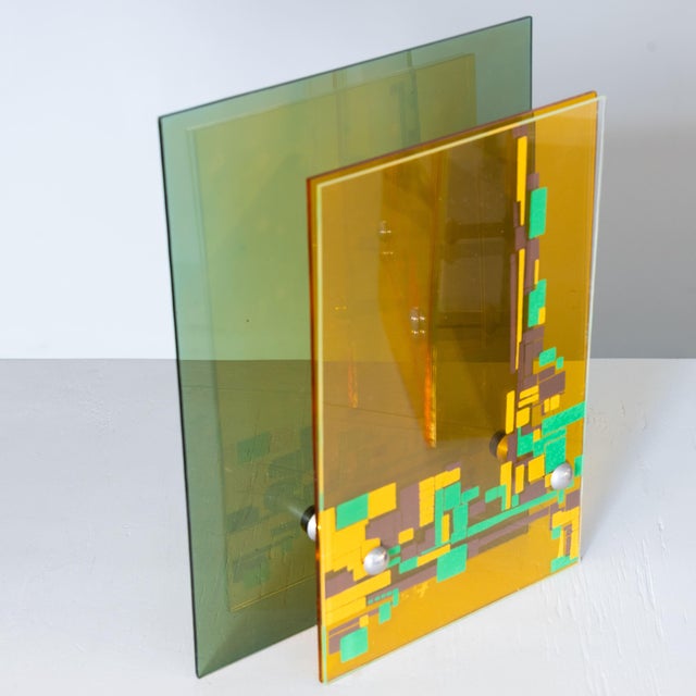 Colored Acrylic Glass Photo Frames, 1980, Set of 3 For Sale - Image 6 of 9