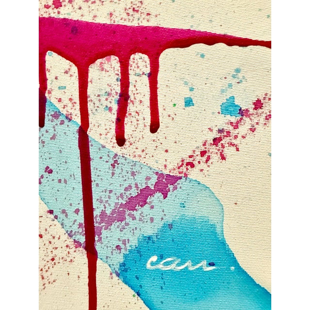 Original “Love” Drip Pop Art Painting by Arlene Carr For Sale - Image 4 of 6