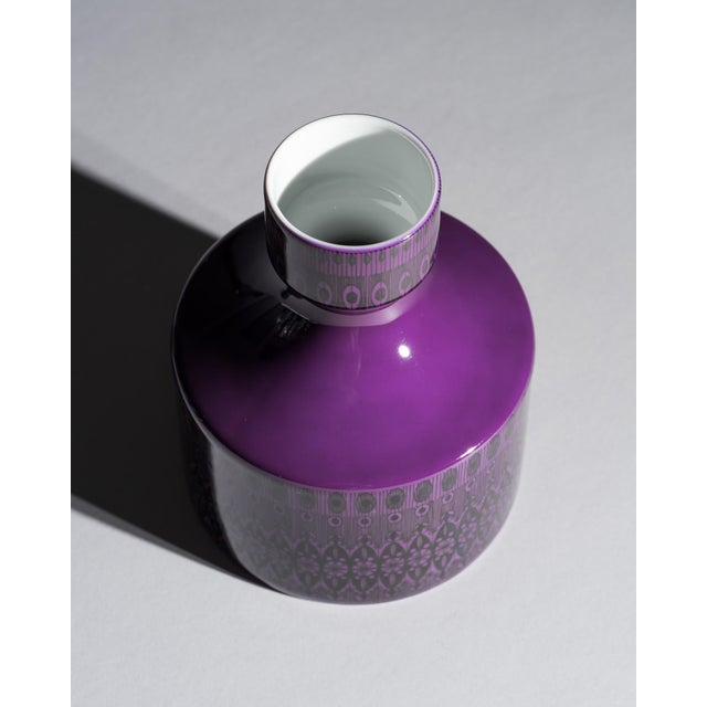Turquoise and Purple Porcelain Vases by Hans Theo Baumann for Rosenthal, 1964, Set of 2 For Sale - Image 9 of 14