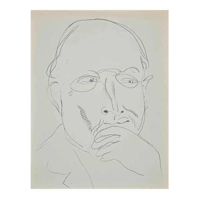 Raoul Dufy, Study for Self-Portrait, Original Lithograph, 1920s For Sale