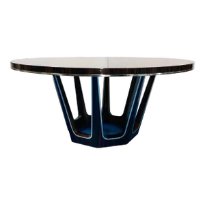 Theodore Alexander Modern Lacquered Zebra Wood Starburst Dining Table as Is