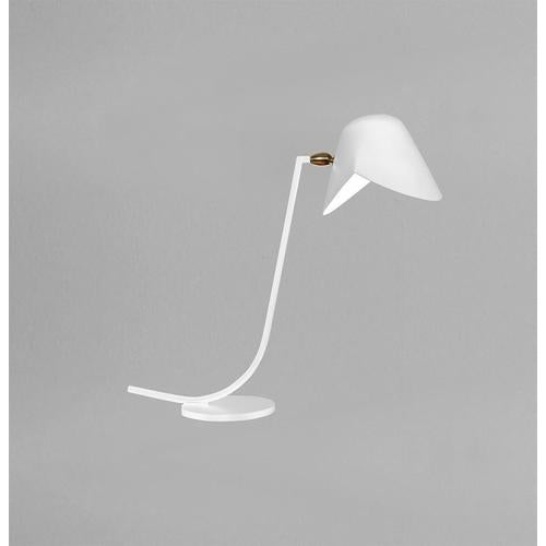 Mid-Century Modern White Antony Table Lamp by Serge Mouille For Sale - Image 4 of 8