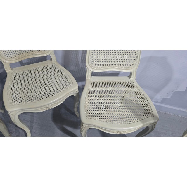 Brown French Bergere Dining Chairs, 1910s, Set of 6 For Sale - Image 8 of 14