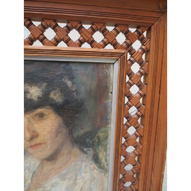 French Portrait of a Fashionable Young Lady by Mermet Circa 20s For Sale - Image 10 of 12