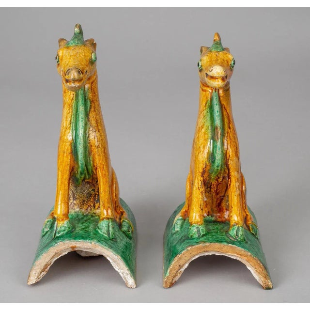 Late 19th Century Chinese Qing Guangxu Horse Roof Tiles - a Pair For Sale - Image 5 of 9