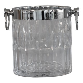 Vintage Glass Champagne Bucket, 1950 For Sale