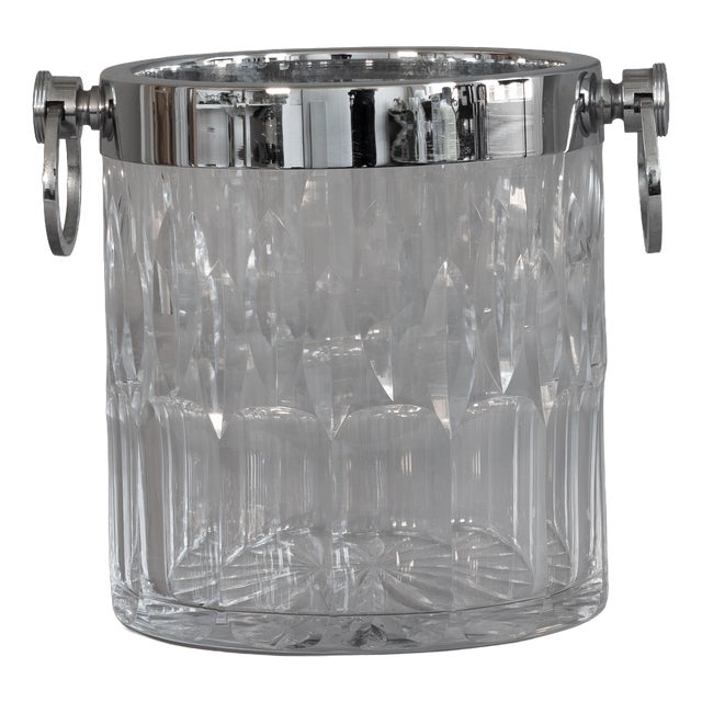 Vintage Glass Champagne Bucket, 1950 For Sale
