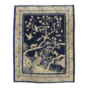 19th Century Zabihi Collection Monkey Pictorial Chinese Rug