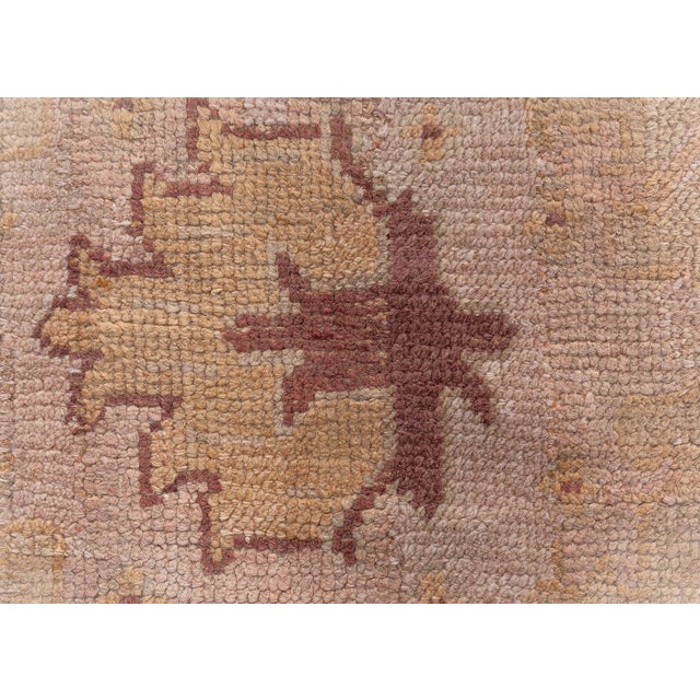 Beige Antique Turkish Oushak Rug For Sale - Image 8 of 9