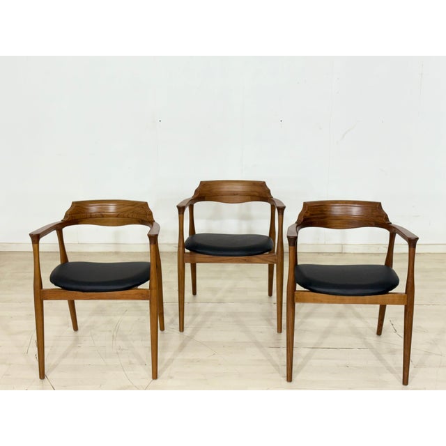 Danish Style Dining Chairs, Set of 3 For Sale - Image 6 of 13