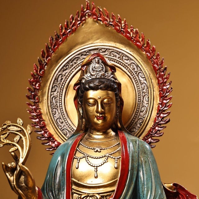 Late 20th Century Set of 3 Gilt Bronze Figures of the Western Trinity For Sale In Los Angeles - Image 6 of 10