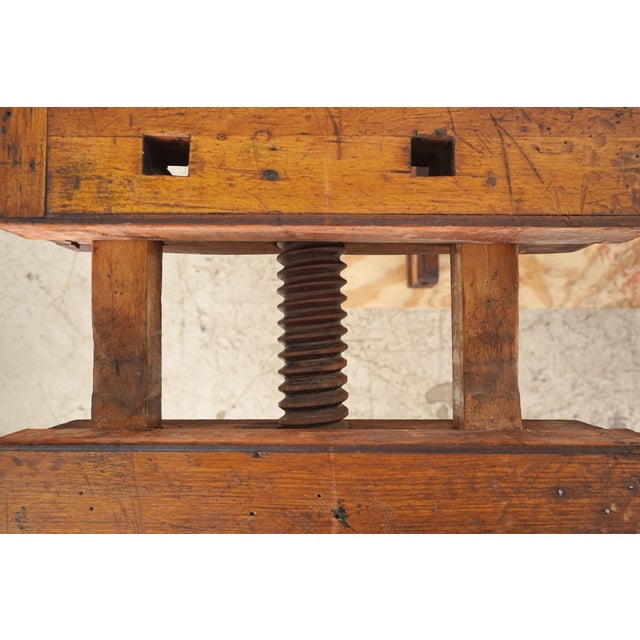 Vintage Industrial Woodworkers Workbench For Sale - Image 13 of 16