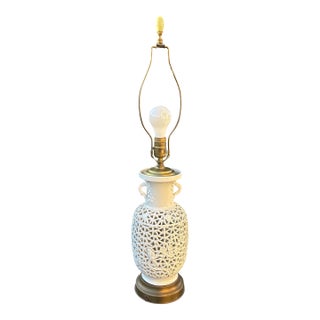 Antique Japanese Blanc De Chine Lamp For Sale